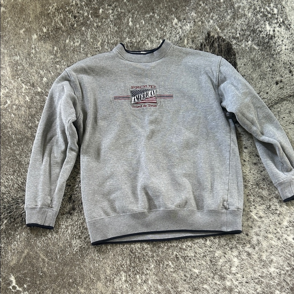 Sporty Gray Crewneck Sweater